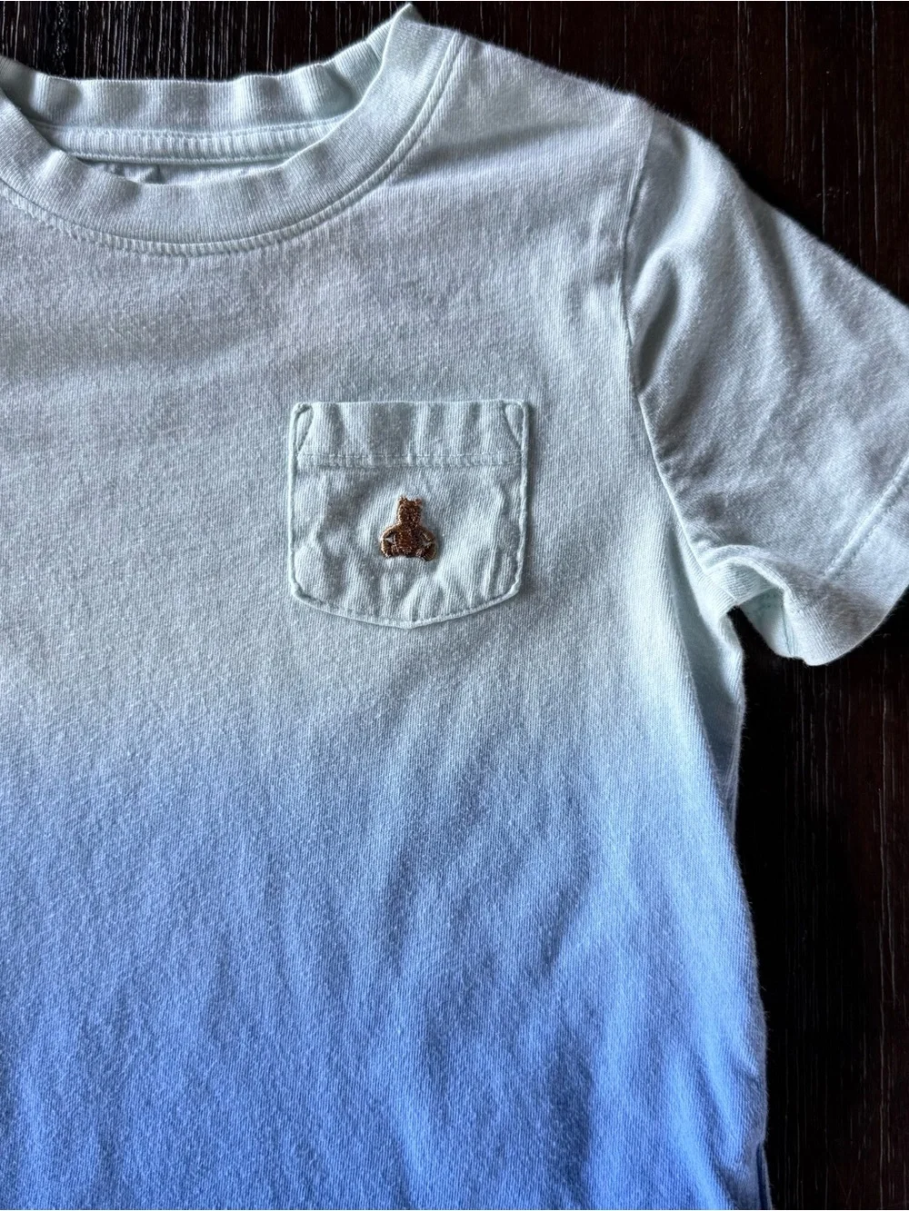 GAP Light Blue to Blue Ombre Pocket Tee